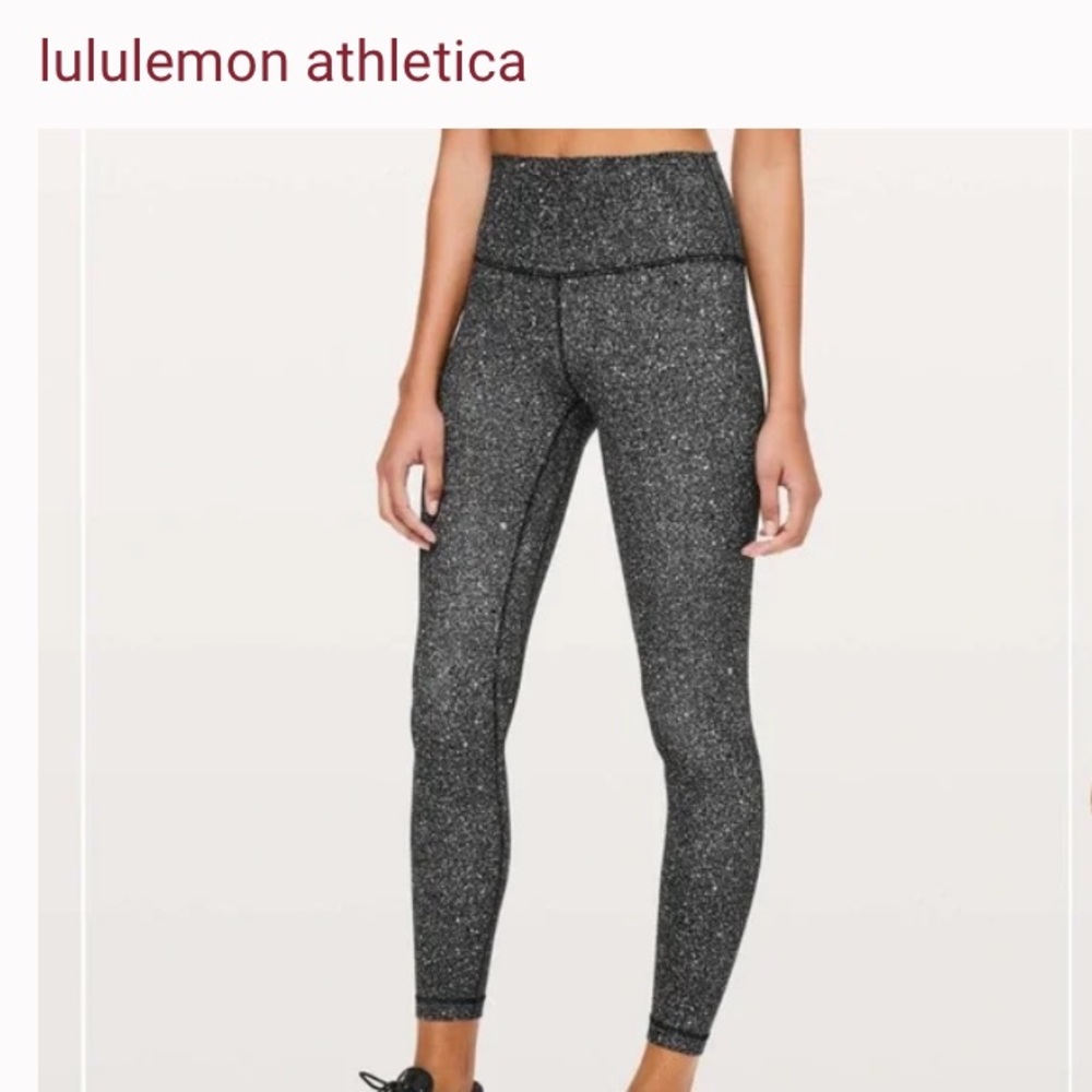 lululemon athletica Black Speckle High-Waist Leggings